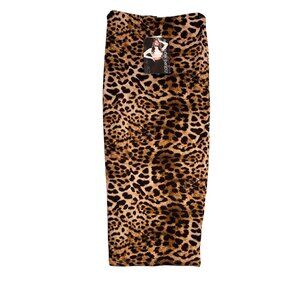 NWT Naked Wardrobe Leopard Print Bodycon Skirt Size Small S02721 NEW